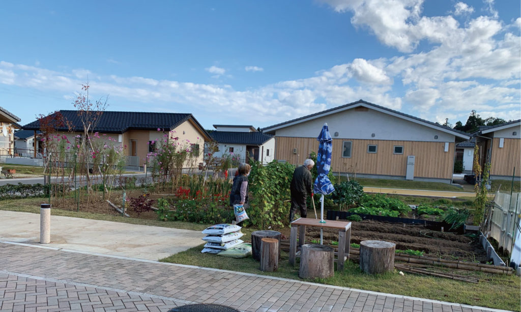 大熊町大川原地区公共空間デザイン　菜園を利用する住民